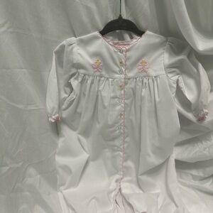 White and Pink Kids dress/ romper